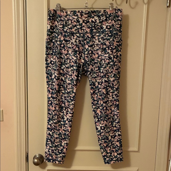Athleta Pants - Athleta Pink and Blue Patterned Leggings